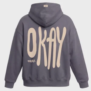 Oversized Zipper Hoodie grau von Mo-Torres mit größem Backprint